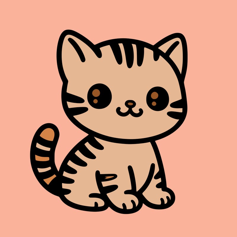 yellow kitten with stripes