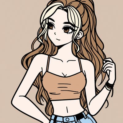 girl in crop top