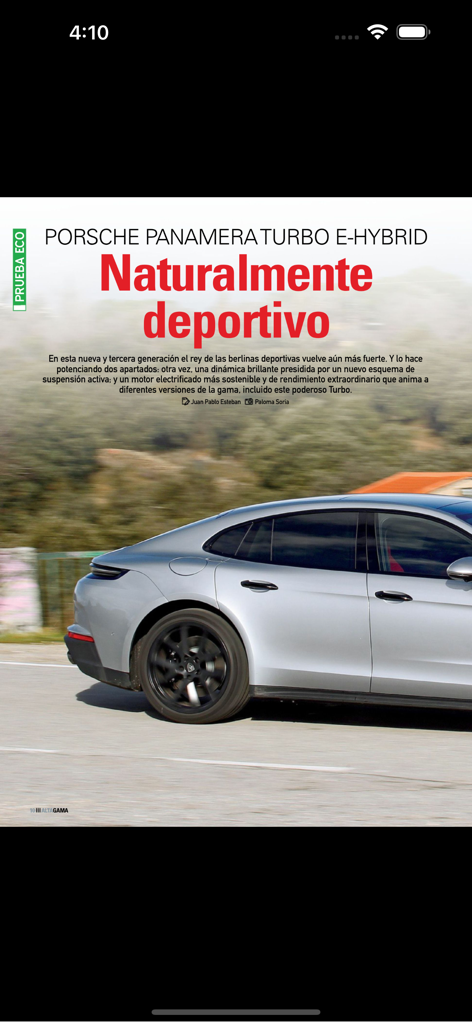 Porsche Panamera Turbo E-Hybrid feature in Altagama car magazine