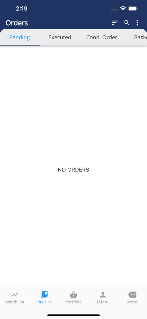 MYNT Zebu - MYNT Zebu trading app interface showing the pending orders section