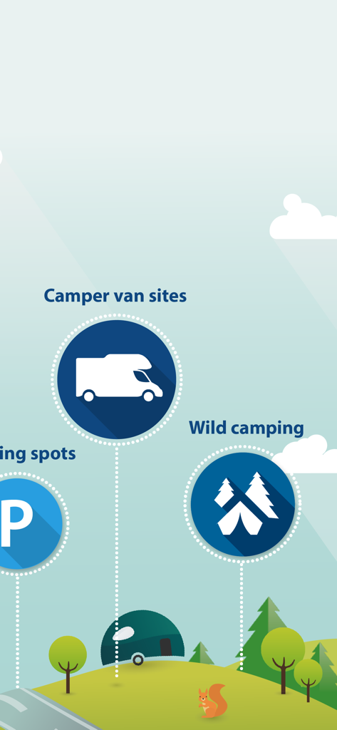 Caravanya - Icons for camper van sites and wild camping spots in the Caravanya app