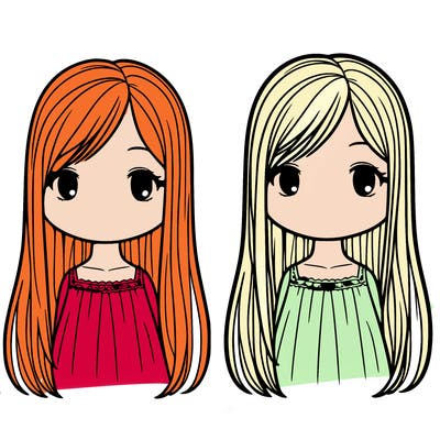 girl with straight hair