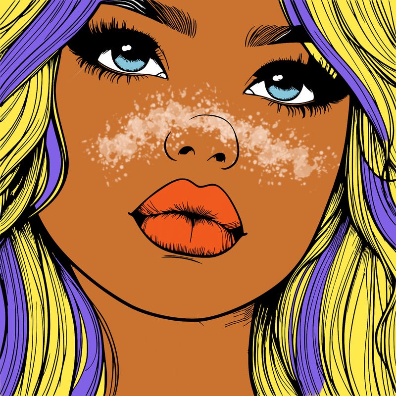 really realistic girl with lips