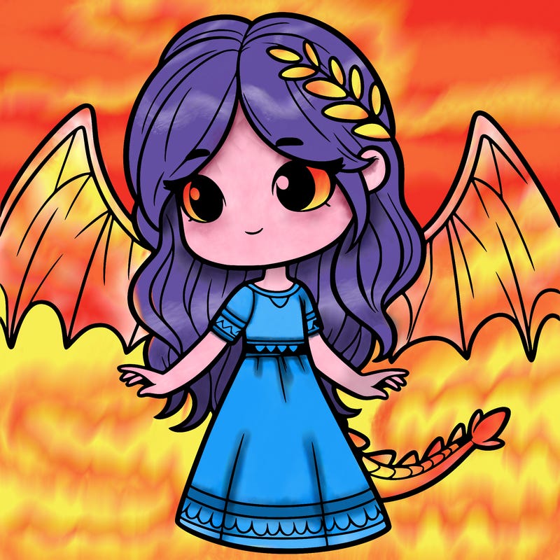 girl with dragon wings