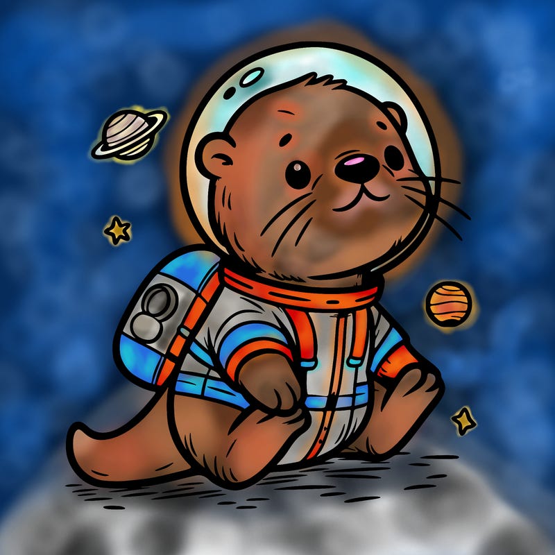 otter in a space suit
