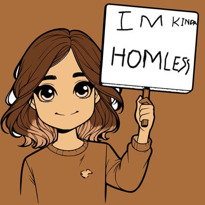 realistic girl holding up a sign