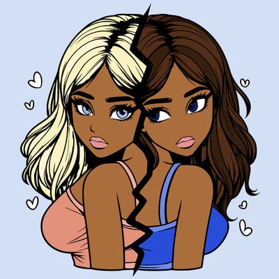 realistic girl split