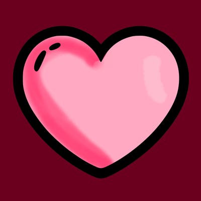 a blank heart