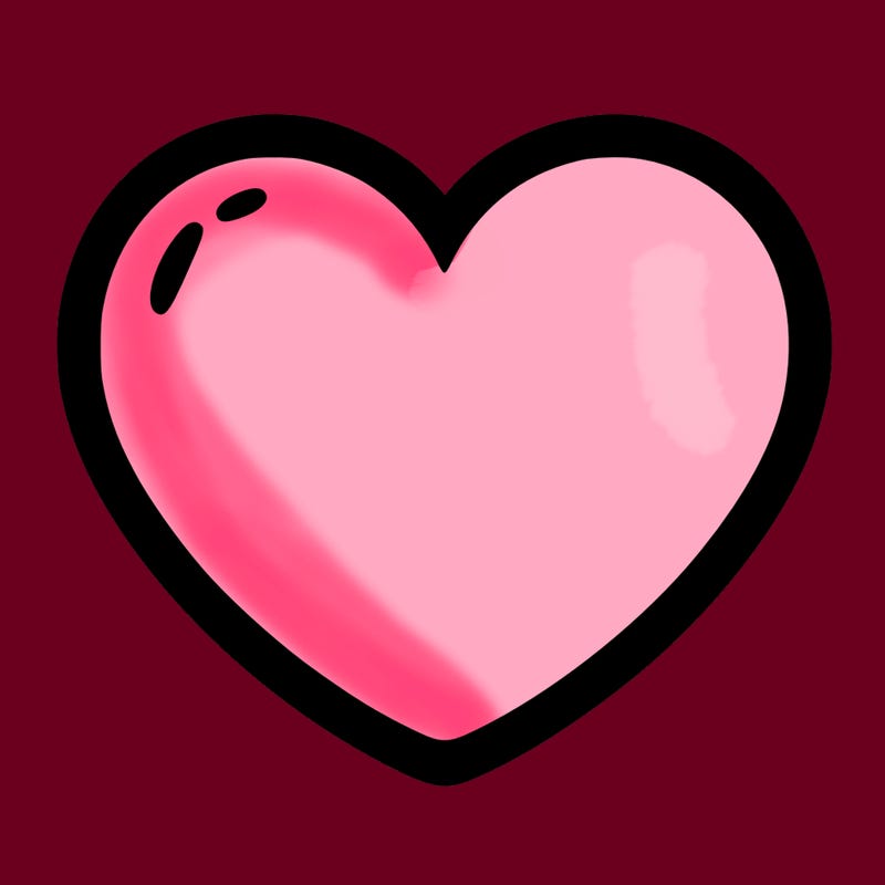 a blank heart