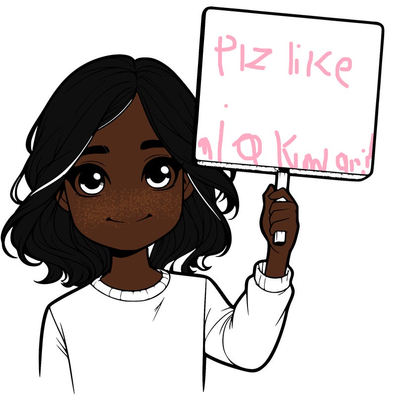 realistic girl holding up a sign