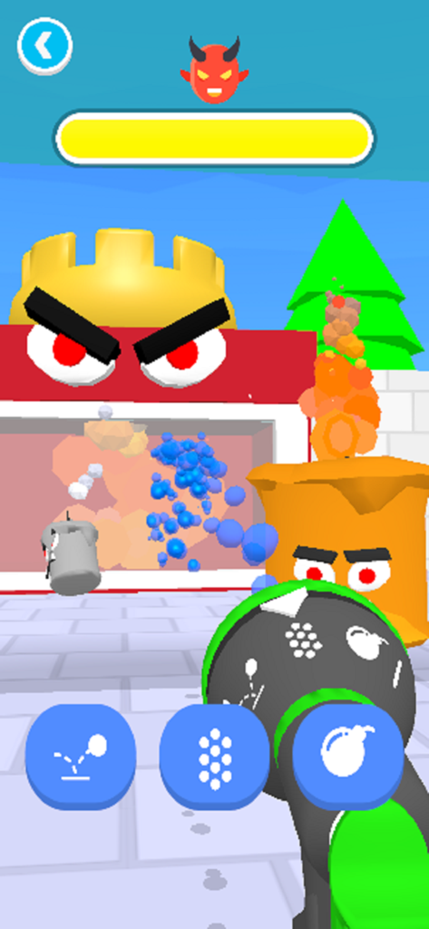 Aqua Boy! - Una pistola ad acqua che spruzza bolle blu contro malvagie candele di fuoco nel gioco Aqua Boy