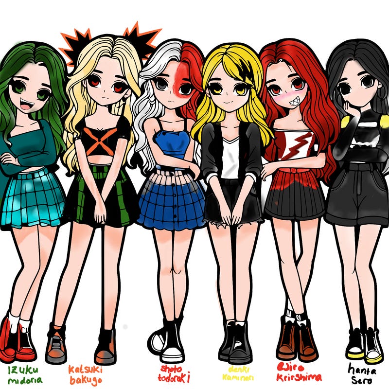 a group of girls realistic