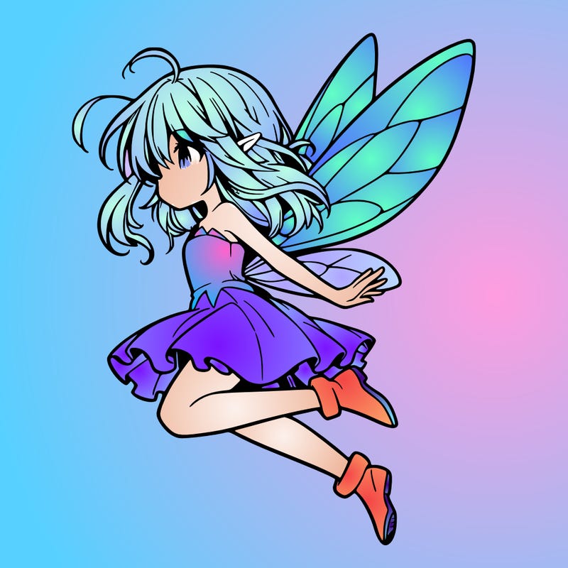 manga fairy flying