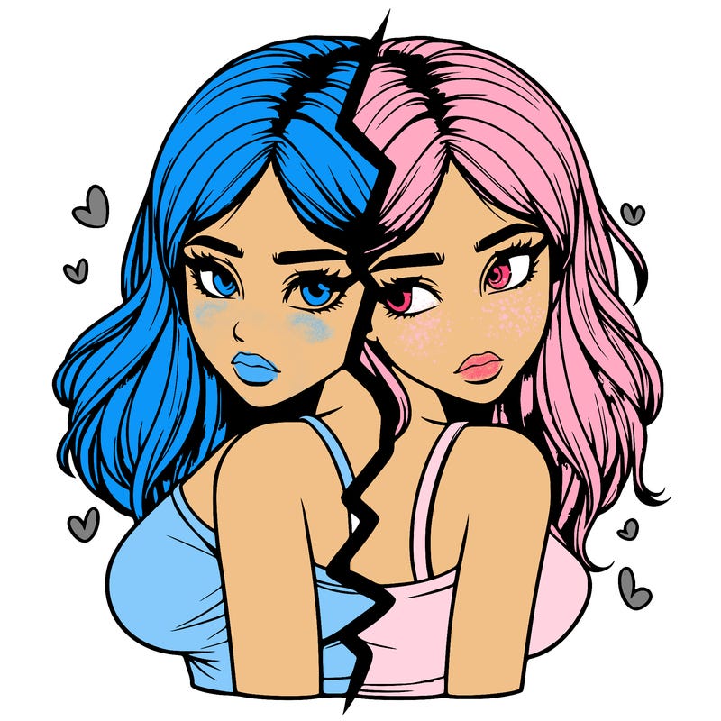 realistic girl split