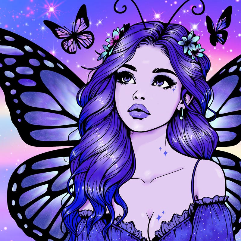 butterfly fairy realistic girl