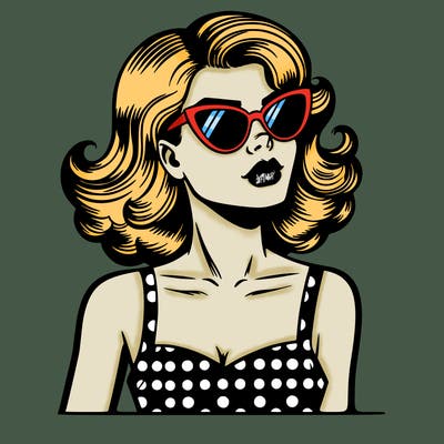 retro pop art girl