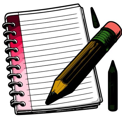 realistic paper with a mechanical pencil