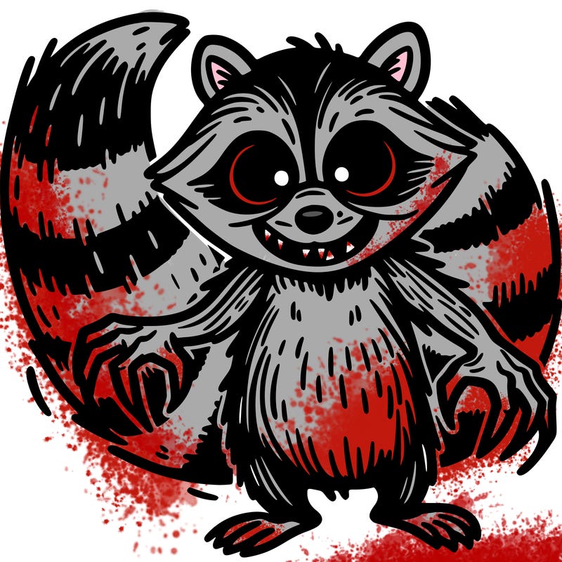 creepy racoon