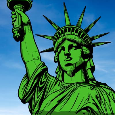 realistic statue of liberty