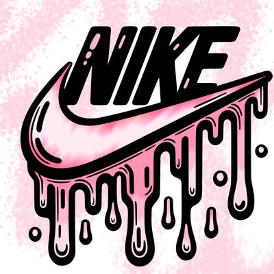 dripping nike logo