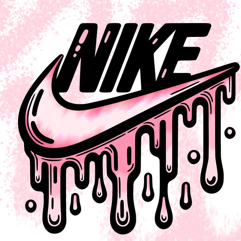 dripping nike logo