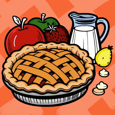 a pie of food