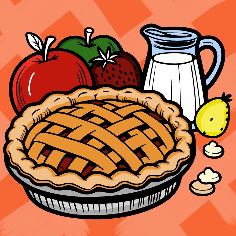 a pie of food