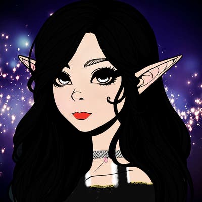 elf girl realistic dark fantasy