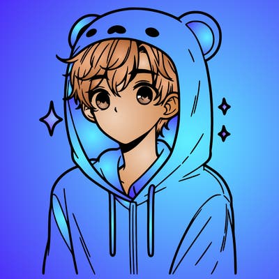 a 17 year old boy in a cute animal hoodie