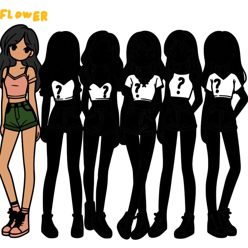 a group of girls wearing crop tops and shorts