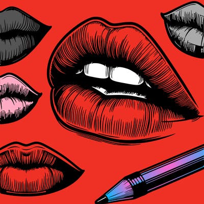realistic  lips