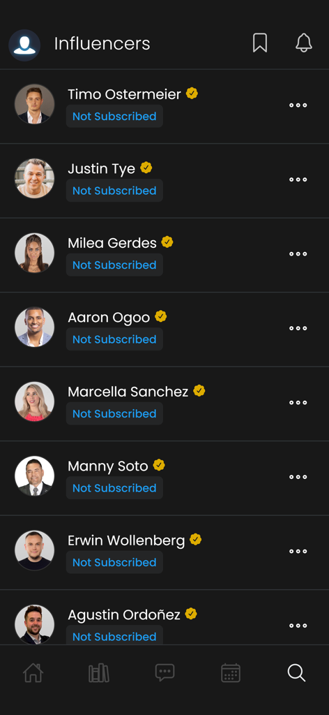 JIFU Connect - Una lista de influencers y educadores verificados dentro de la aplicación JIFU Connect