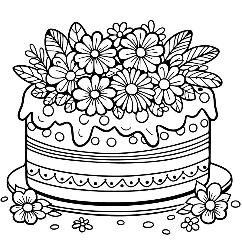 cake with flowers