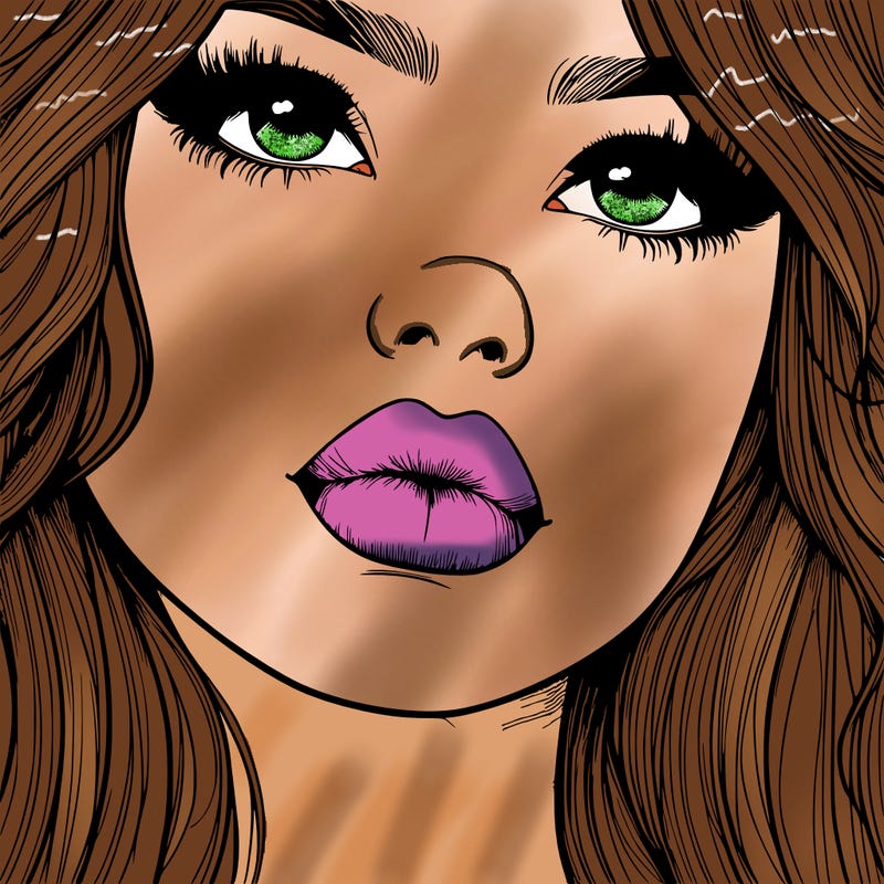 really realistic girl with lips