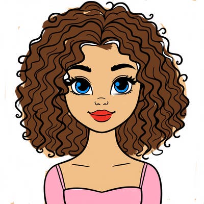 woman with curly hair
