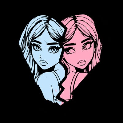 realistic girl split