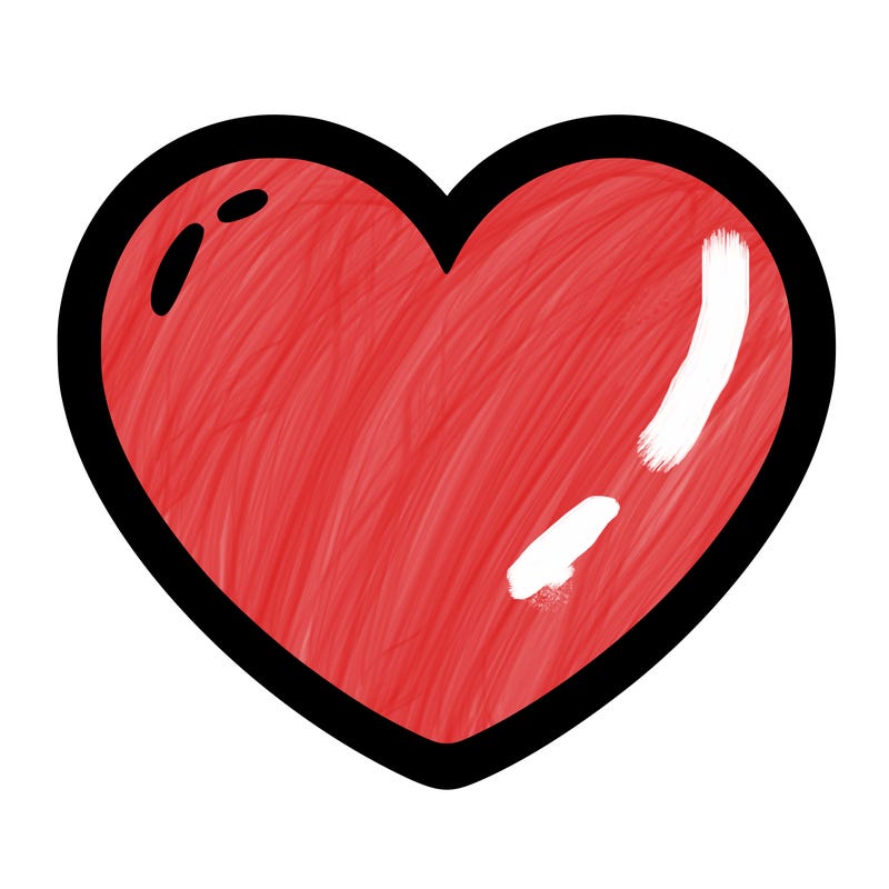 a blank heart