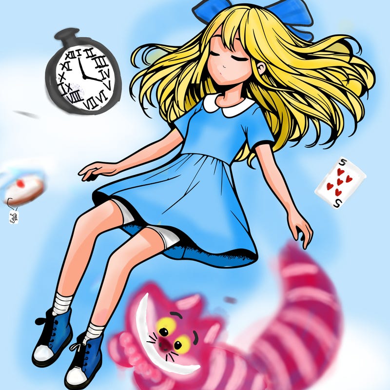 realistic girl floating