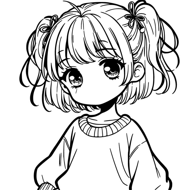 a manga-style little girl