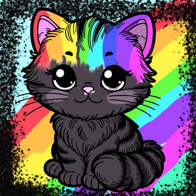 a detailed adorable kitten