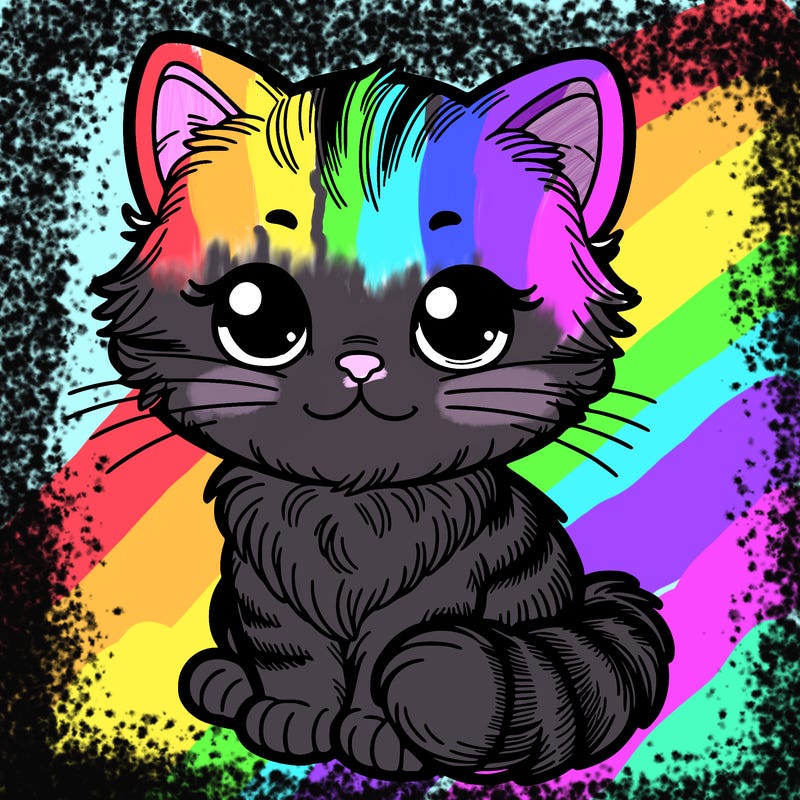 a detailed adorable kitten