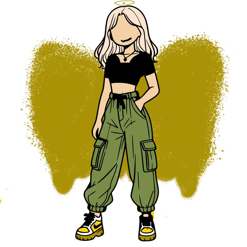 girl in cargo pants and cute crop top cargo everything