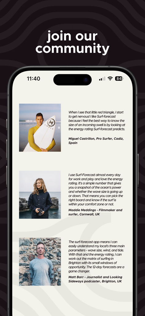 Surf-Forecast.com - User testimonials and professional reviews for the Surf-Forecast app community.