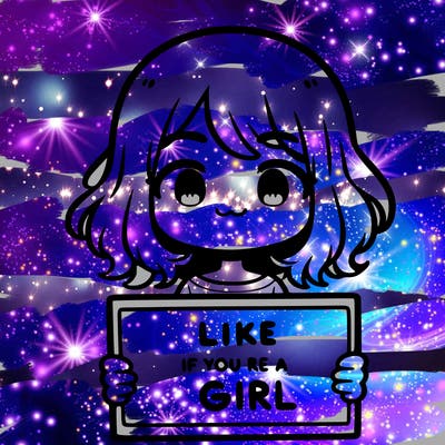 a cute girl holding a sign that says like if you’re a girl