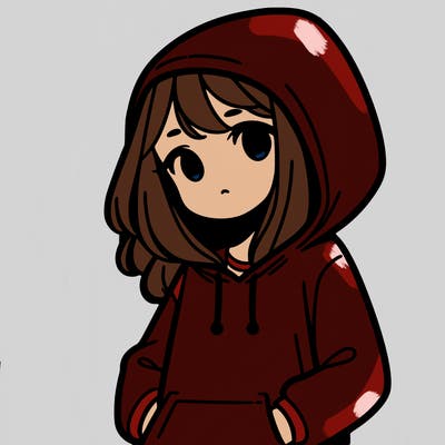 girl with hoodie