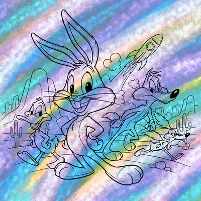 create a picture of looney toons