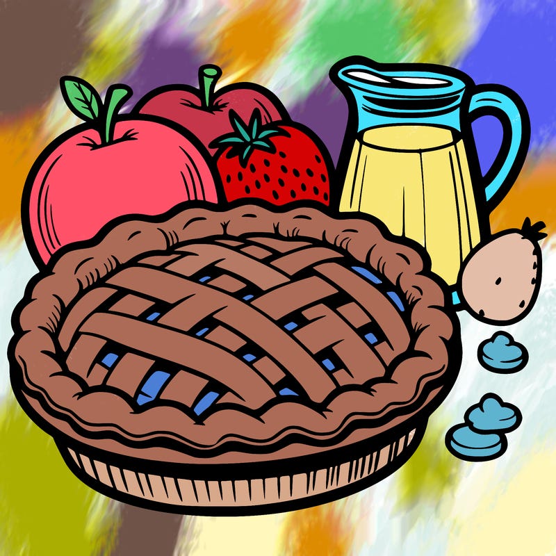 a pie of food