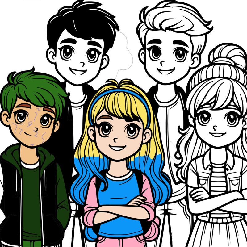 a group of teenag kids boys and girls