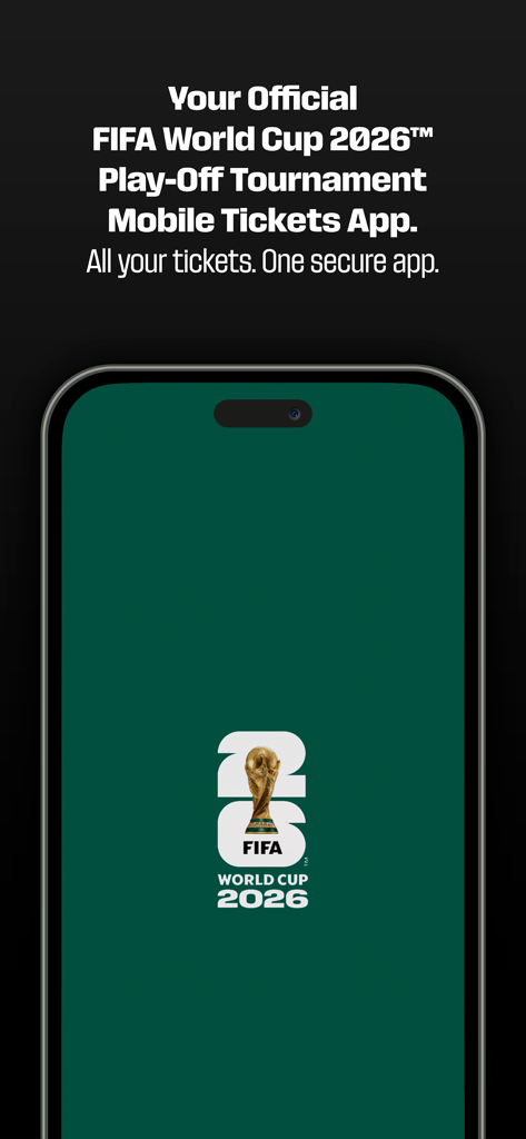 FWC26 Play-Off Mobile Tickets - Official FIFA World Cup 2026 Play-Off Mobile Tickets app splash screen