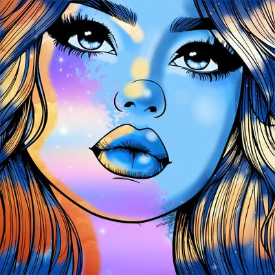 really realistic girl with lips